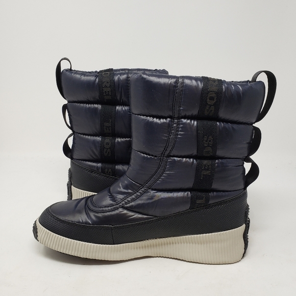 Sorel Out N About Puffy Mid Waterproof Winter Boots Navy size 7 - Picture 6 of 9